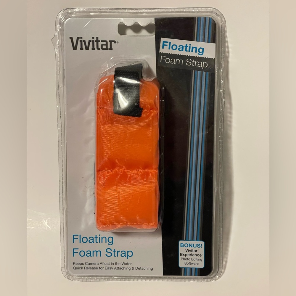 New Vivitar Orange Floating Foam Camera Strap Waterproof